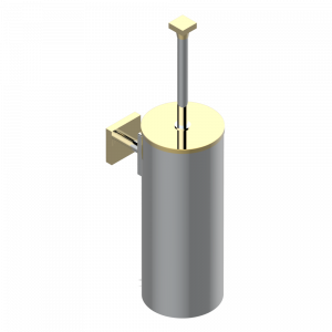 G79-4720C Стакан настенный и щётка для унитаза с крышкой Thg-paris Cubica Хром/золото