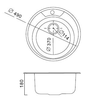 HB490-06 Кухонная мойка , полированная сталь Haiba  - Вид №2