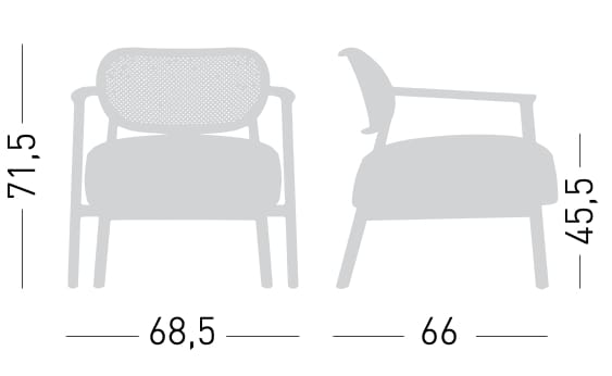 Кресло из инженерного пластика с подлокотниками и встроенной подушкой GABER Nuta ARCH-00147994 - Вид №3