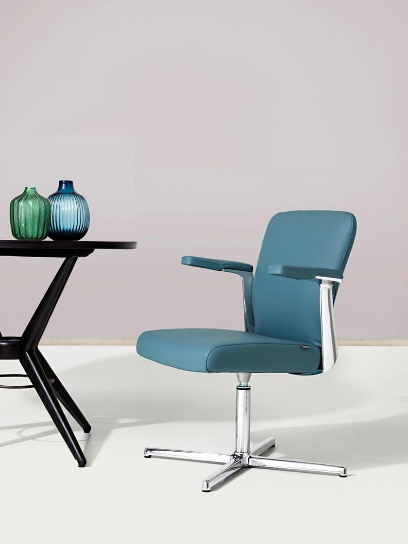 Diemme Офисное кресло в коже с 4-мя спицами и подлокотниками Halfpipe sun-id-1378093 - Вид №5