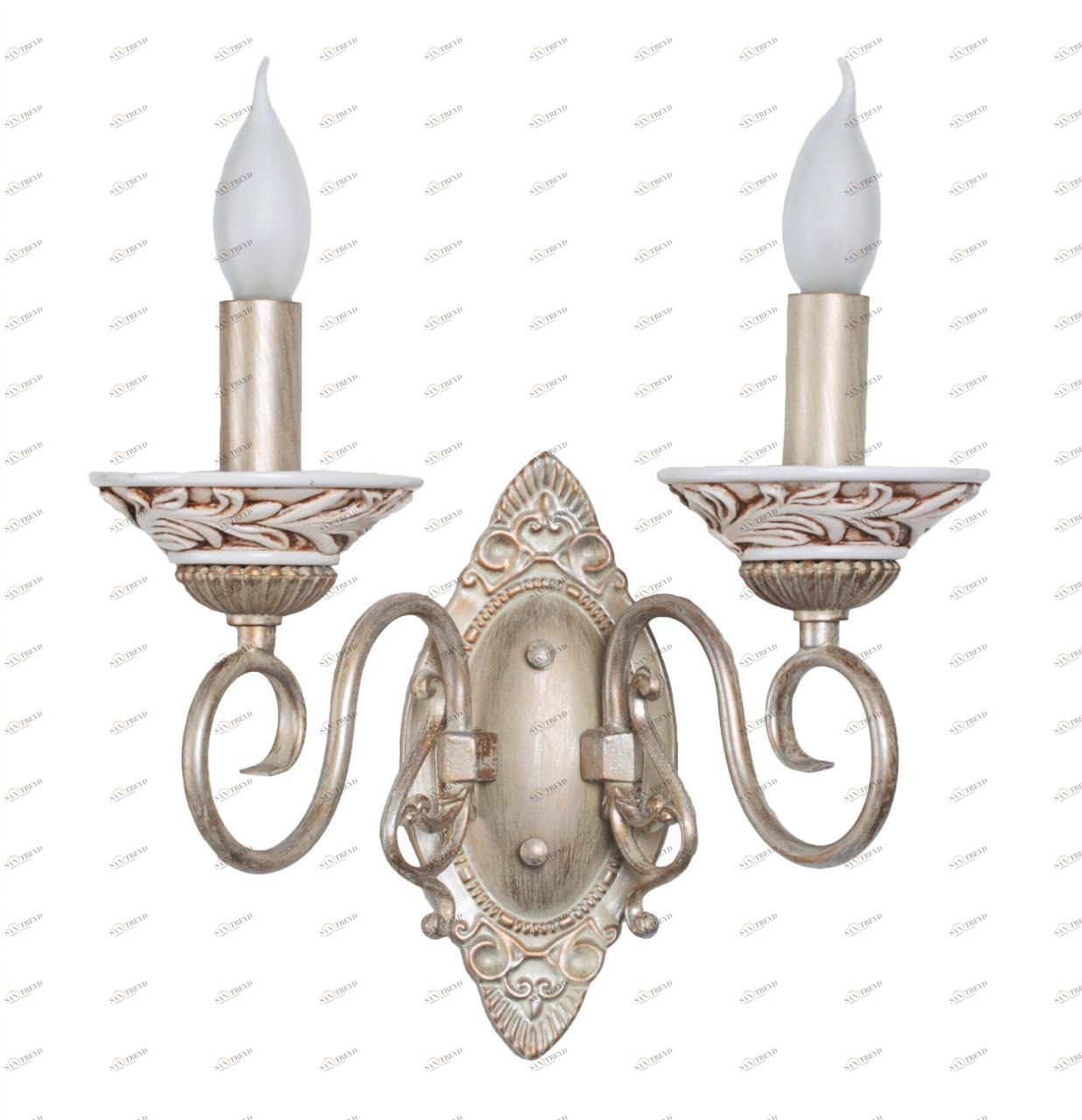 Бра на 2 лампы слоновая кость Bubbles 1141-2W FAVOURITE СВЕЧА 00-3930947 Бежевый 