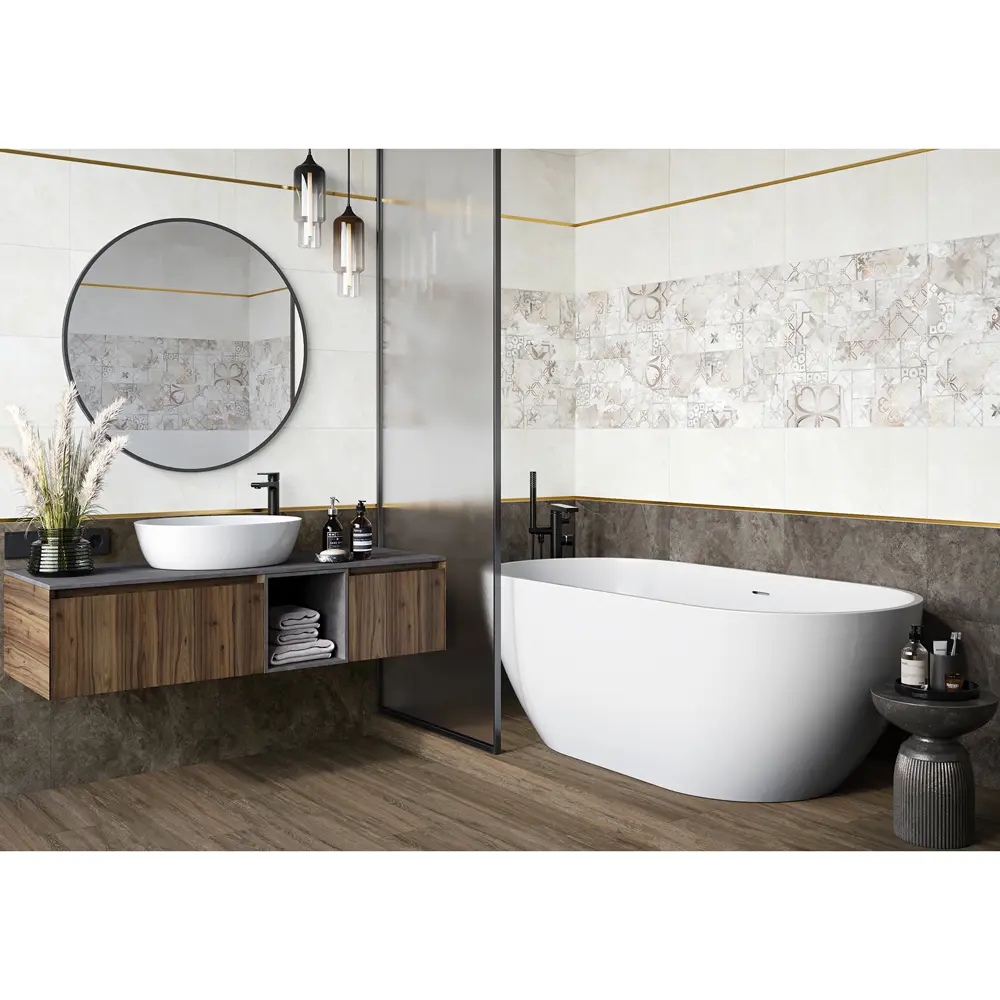 Настенная плитка Alma Ceramica Oxford 04 30x60 см 1.98 м² матовая цвет бежевый 89457779 STLM-2142542 - Вид №3
