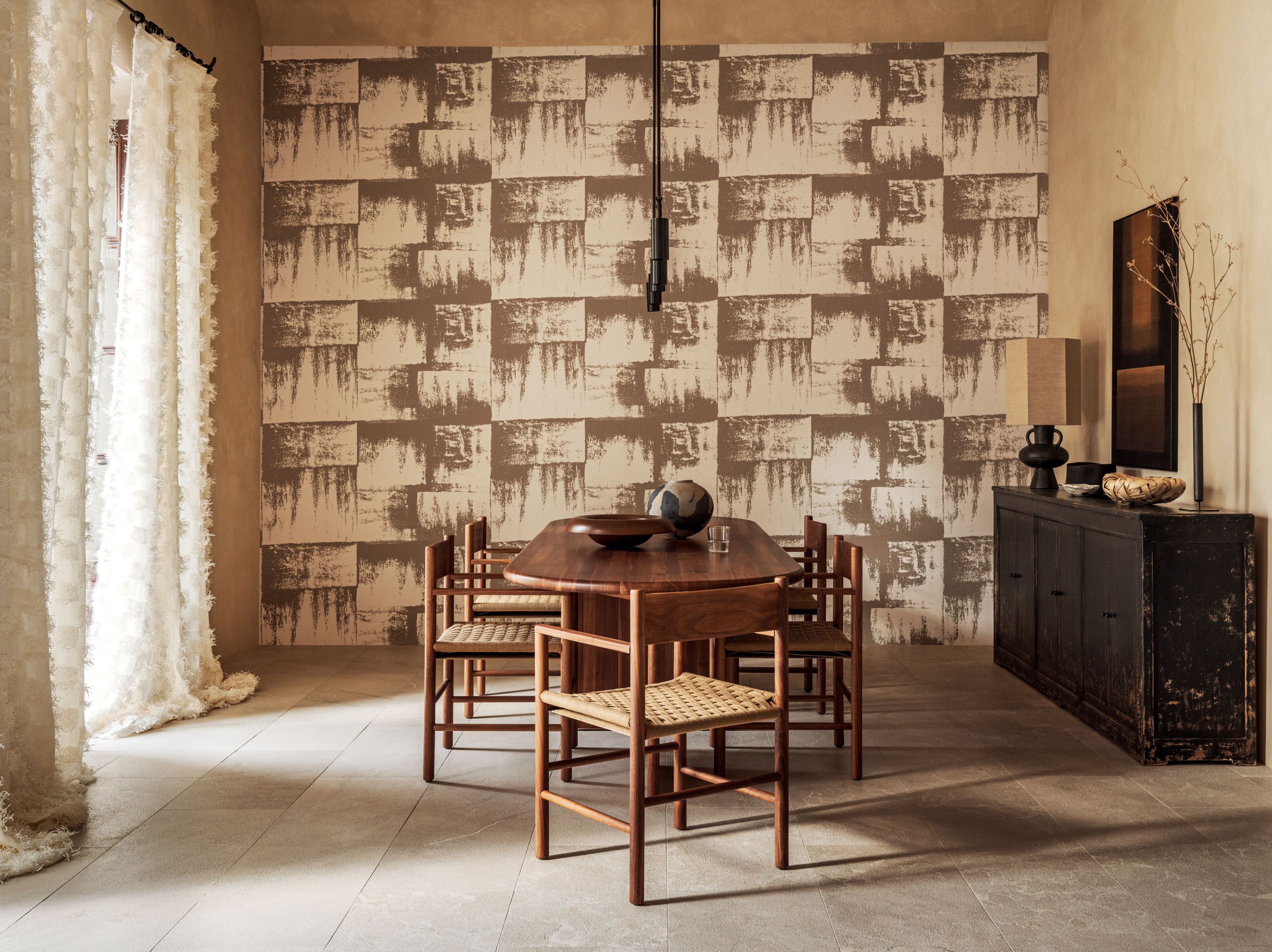 Льняная огнестойкая настенная ткань Élitis Lin Plâtré ARCH-00101421