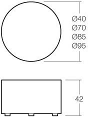 Chaarme Letti Круглый пуф из ткани sun-id-1380723 - Вид №1