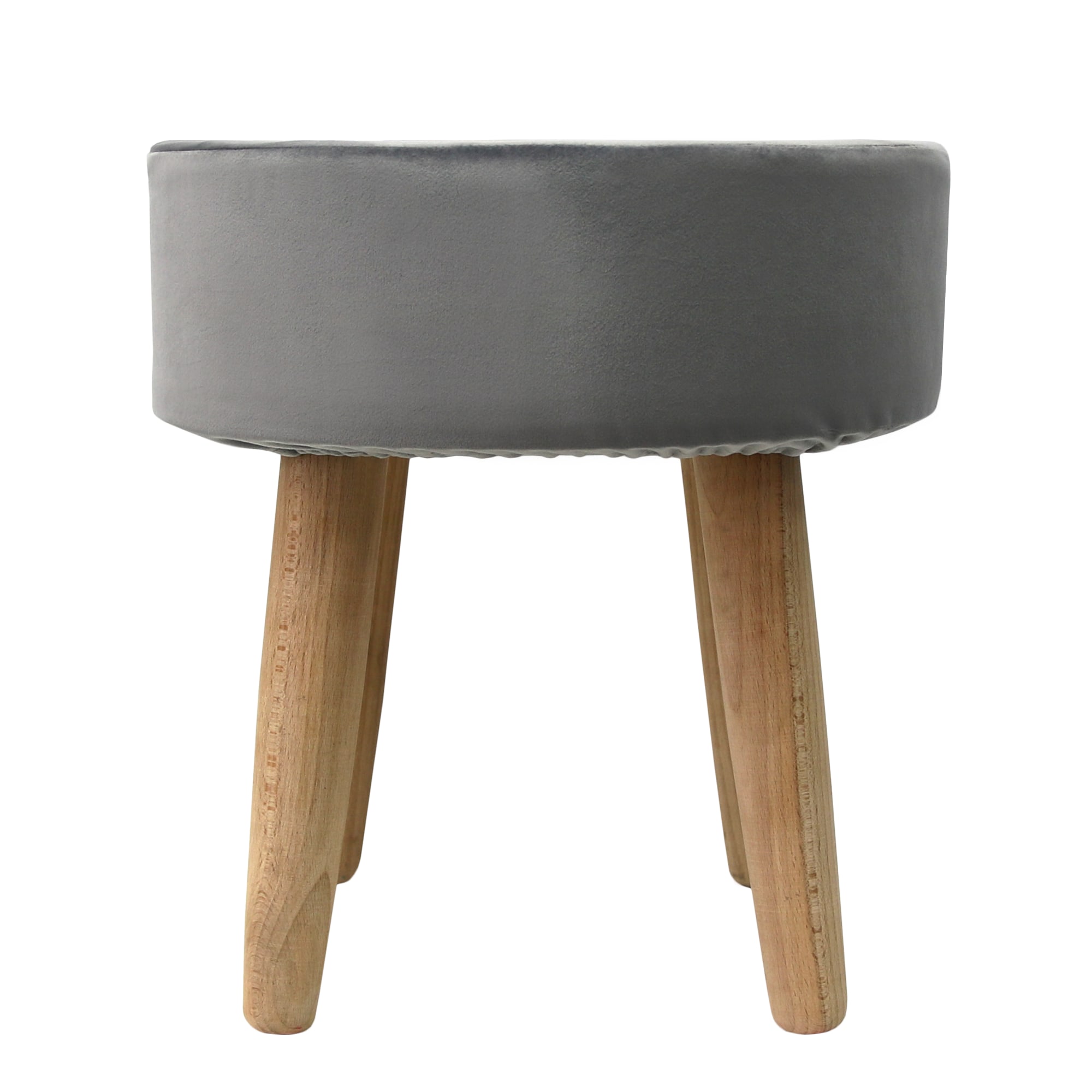 82978490 Табурет с мягкой обивкой, круглый, цвет серый Santreyd  - Вид №2