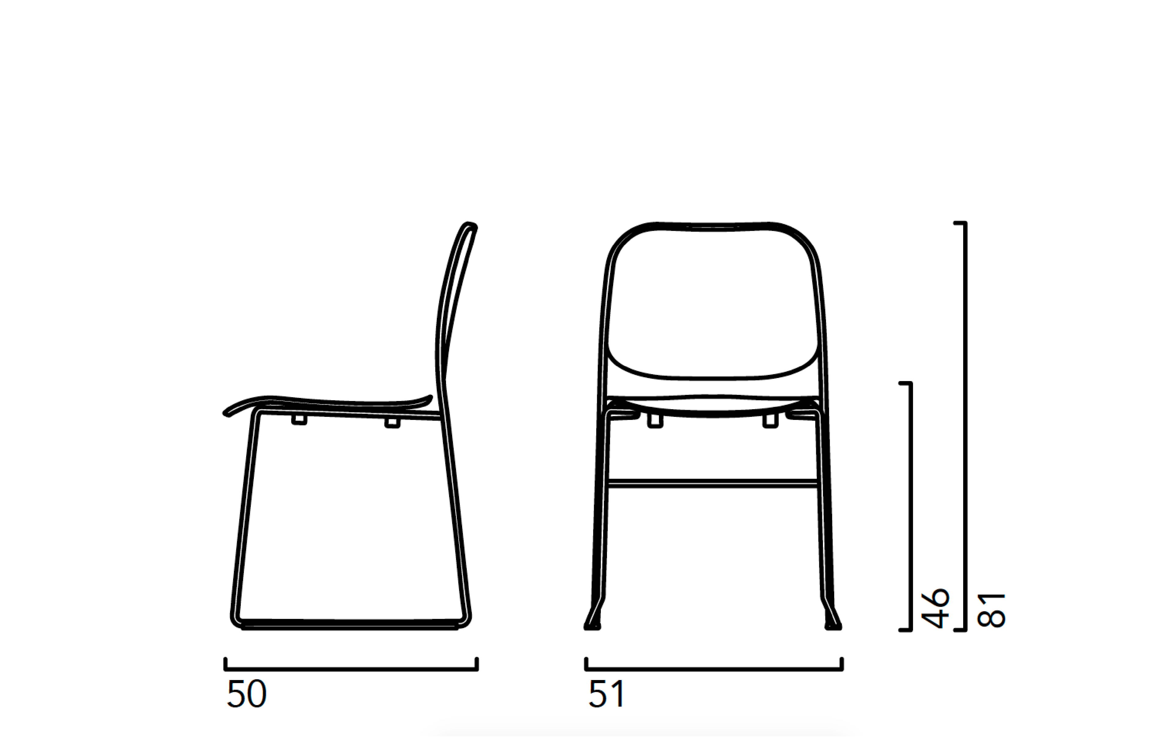 Штабелируемый стул с мягкими салазками Crassevig ARCH-00082737 - Вид №5