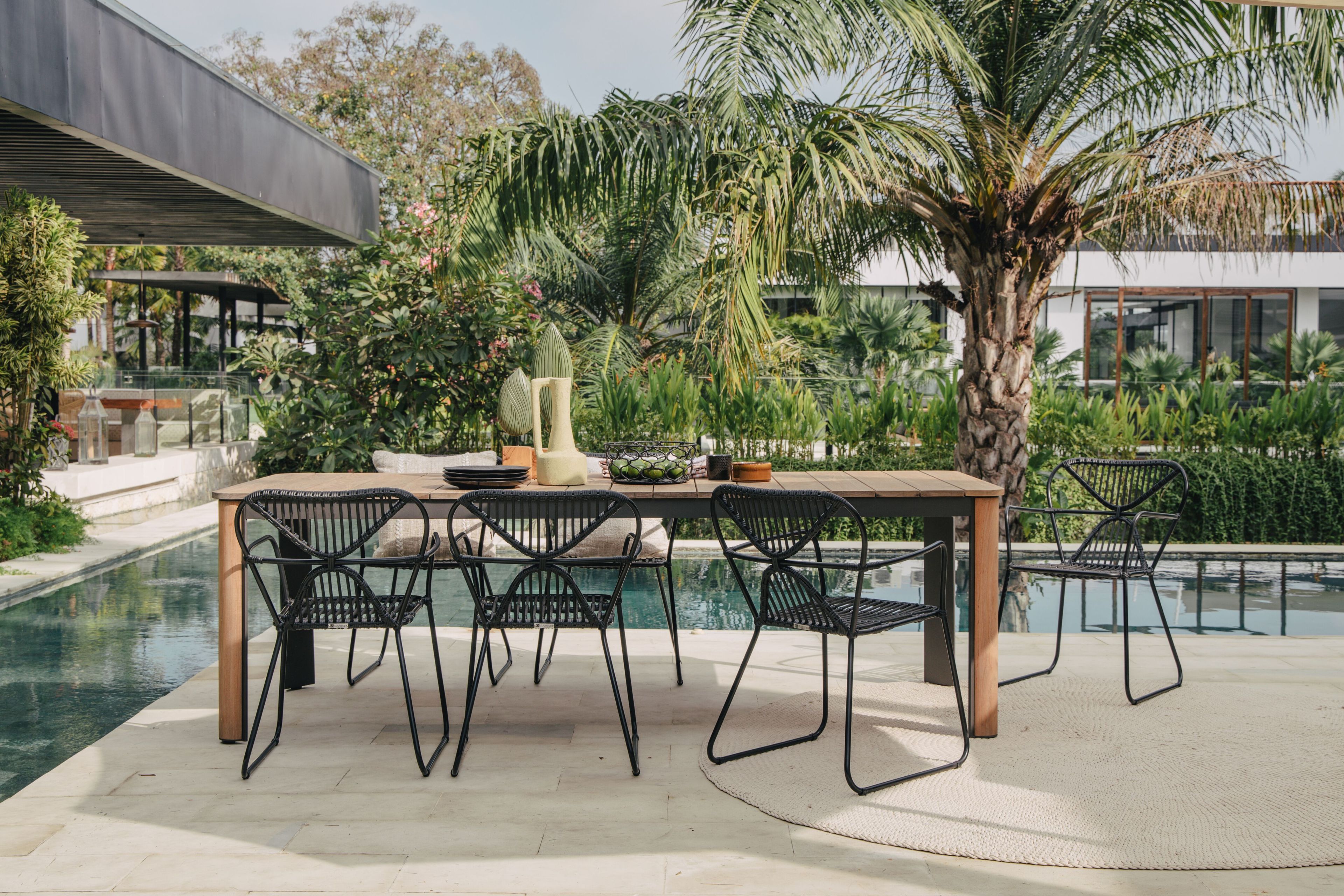 Прямоугольный садовый стол из тикового дерева cbdesign Puntoline ARCH-00045616 - Вид №6