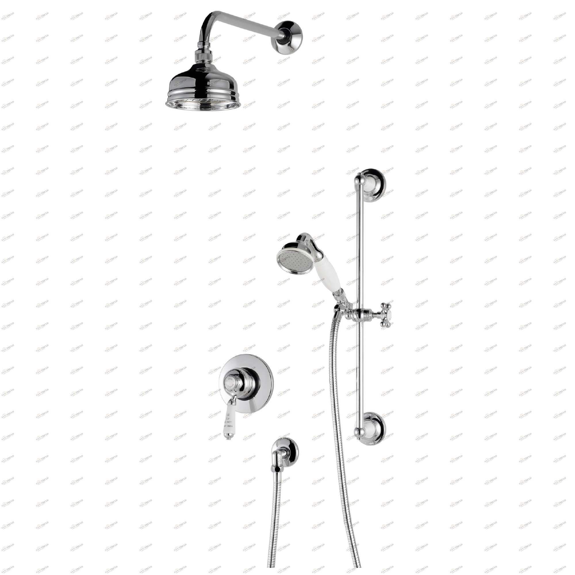 Traditional bathrooms Смеситель для душа с поперечной ручкой ЛОНДОН Tbmskit1.convariantenverschiedene 