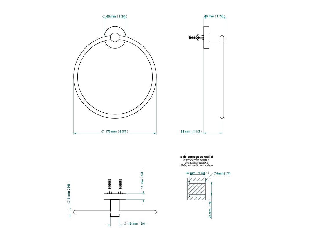 Держатель для полотенец THG Paris Yoko Delta ARCH-00114558 - Вид №2