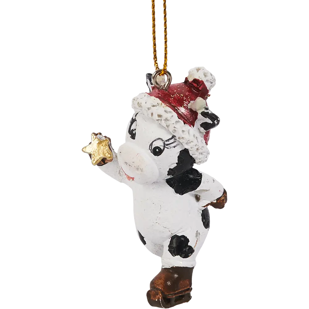 Елочная игрушка Erich Krause Decor Праздничная коровка 6 см 85868455 STLM-2067286 Erichkrause decor 