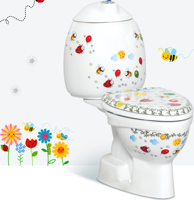 CK300-11CB00E-FF00 COCUK ДЕКОР Унитаз детский CK300.001F0 Sсифон Creavit  - Вид №3