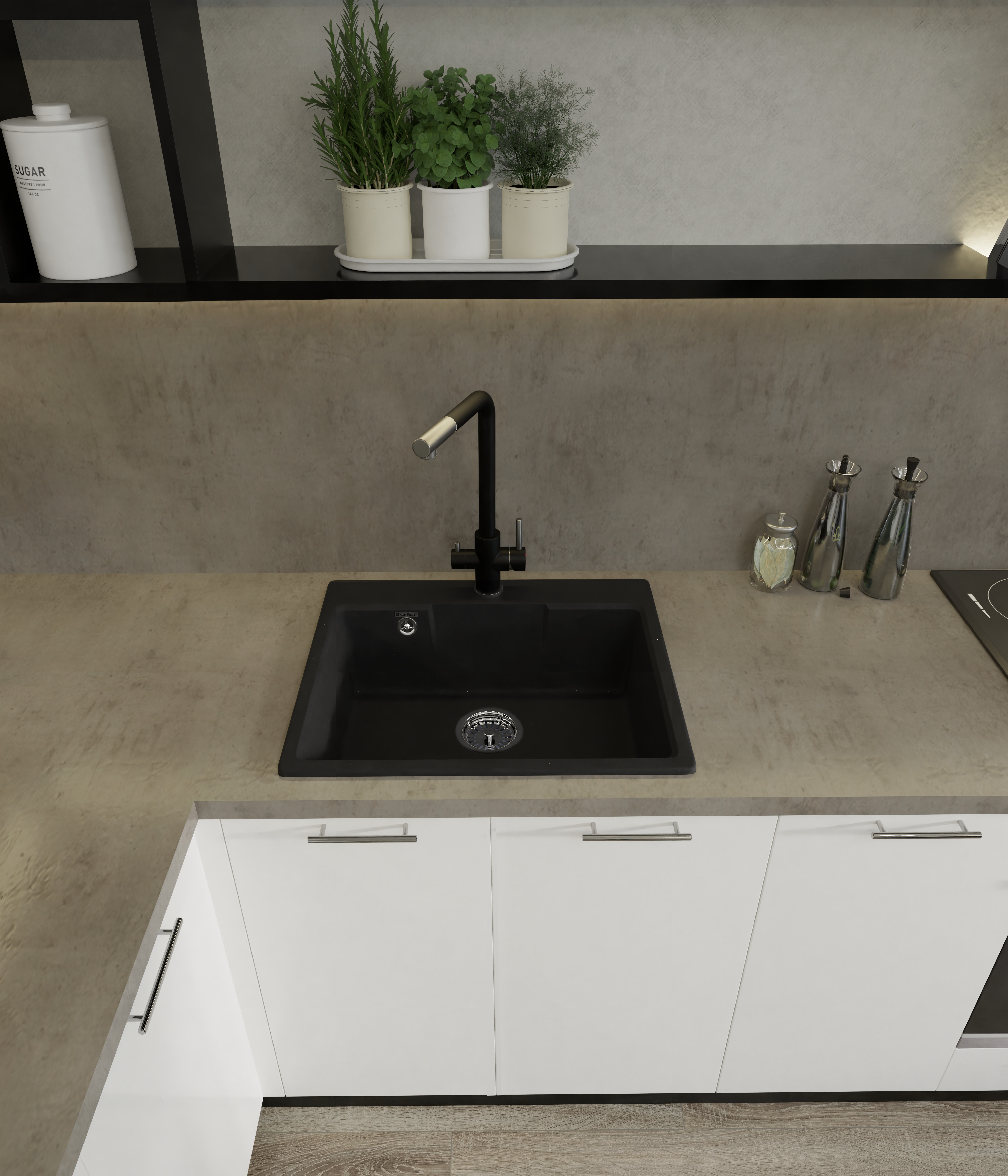 Кухонная мойка Кварц URBAN S342 GranFest 658-S342 - Вид №1