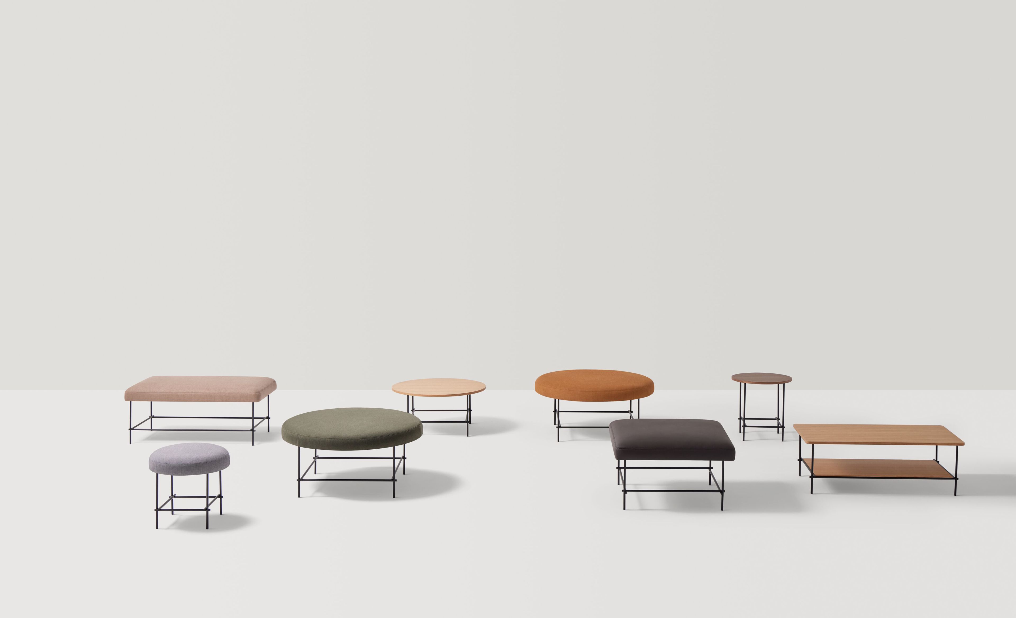 Металлический низкий прямоугольный журнальный столик с деревянной столешницей INCLASS Nuc ARCH-00055233 - Вид №2