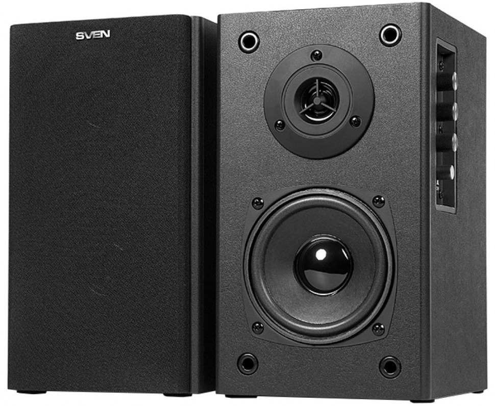 SV-0120611SBL Колонки деревянные ас sps-611s (36 вт), чёрная кожа Sven Santreyd 