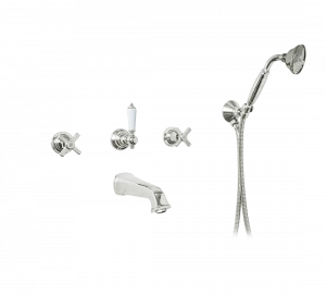 Gentry Home Смеситель для раковины на 3 отверстия Chopin Metal Никель GH102041