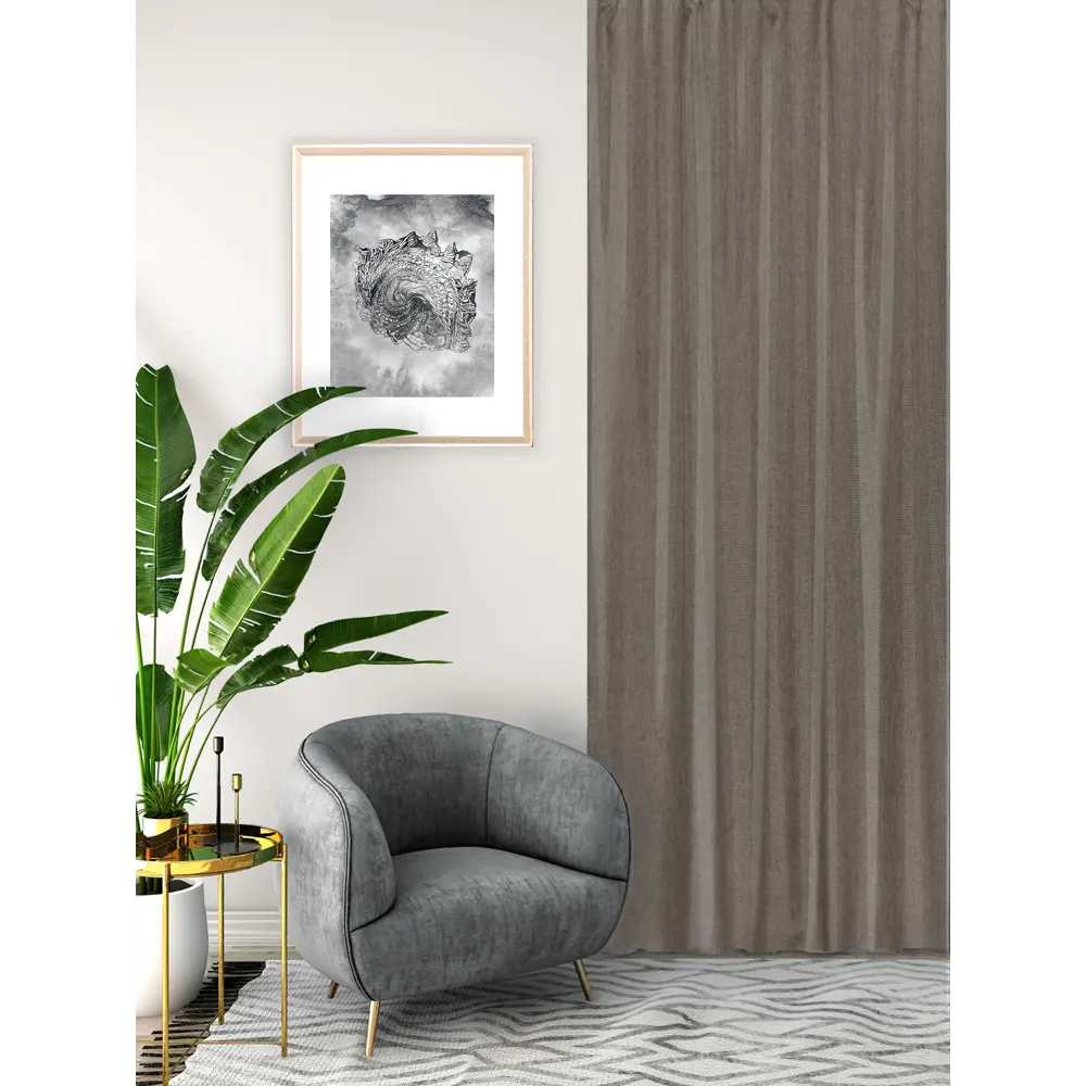 Штора на ленте Seasons Looks 140х260 см Тaupe цвет серо-коричневый 84177641 STLM-2048013  - Вид №4