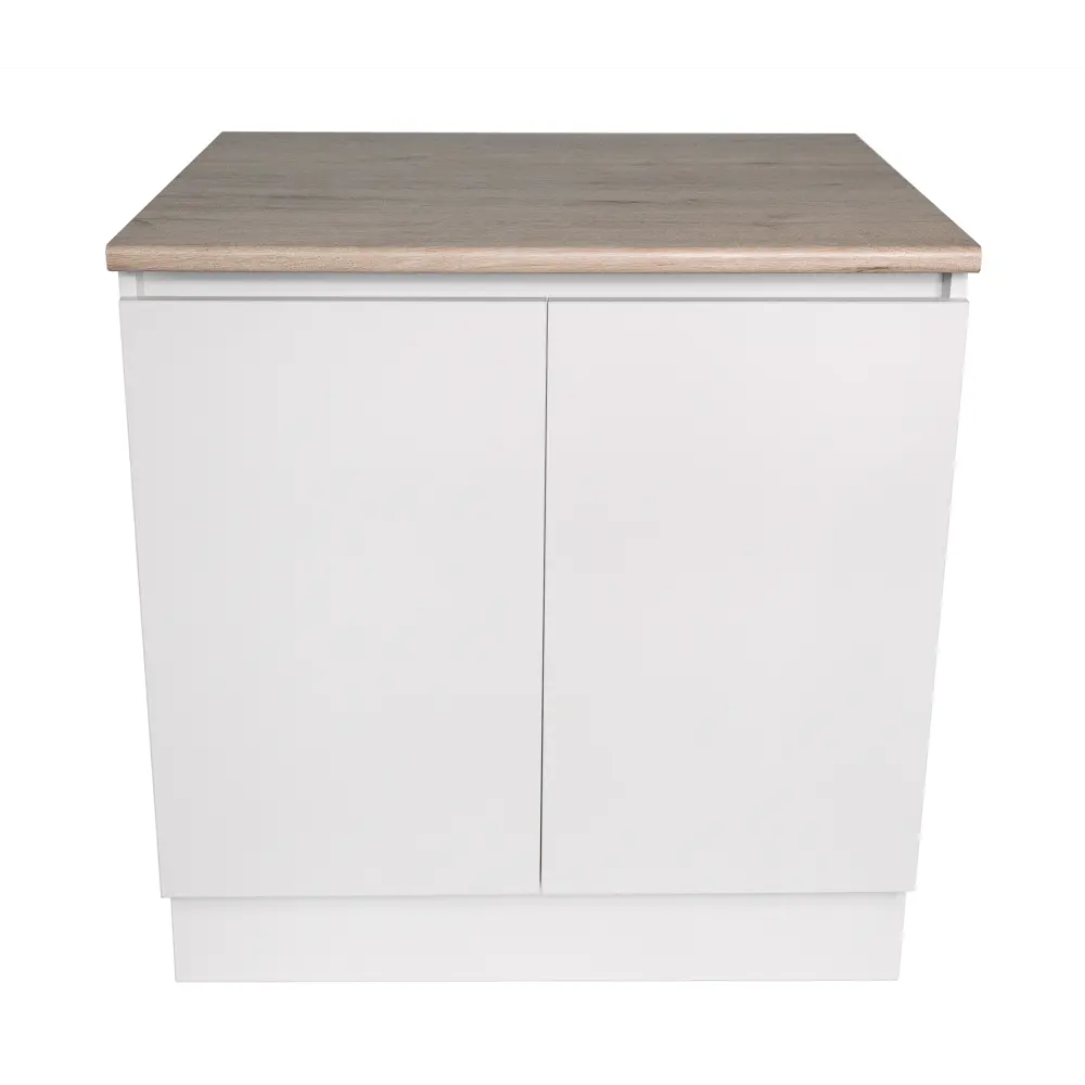 Кухонный шкаф напольный Миус 80x85x60 см ЛДСП цвет белый 89387889 STLM-2094121 Santreyd - Вид №1
