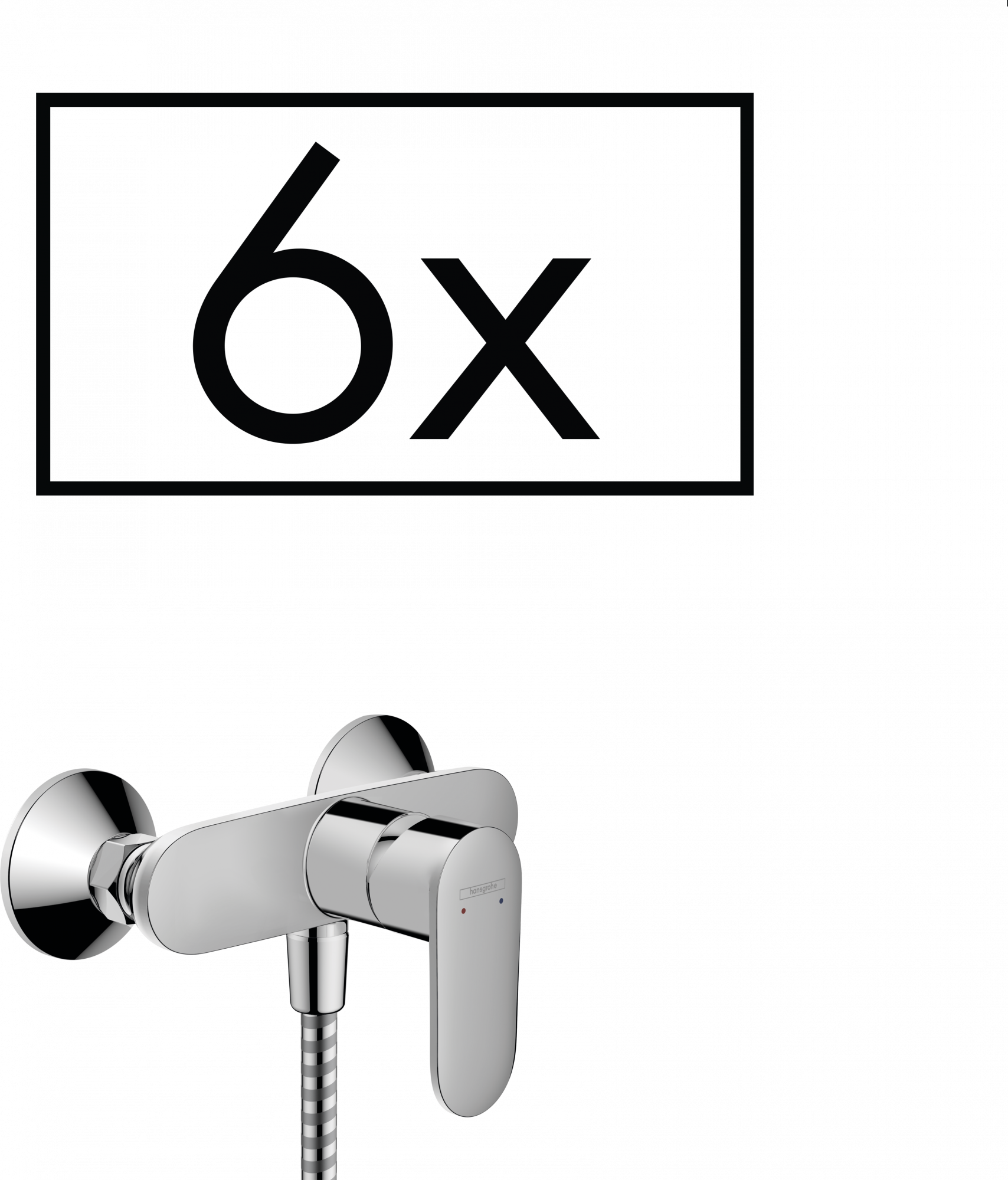 71647000 Vernis Blend Смеситель для душа, однорычажный, для проектов внешнего монтажа, упаковка (6 шт.) Hansgrohe 