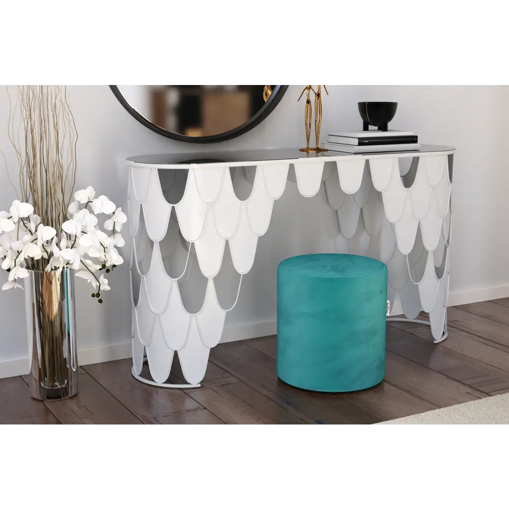 Банкетка полиэстер Sheffilton SHT-B12 бирюзовая 38x35.5 см STLM-2096953 - Вид №4