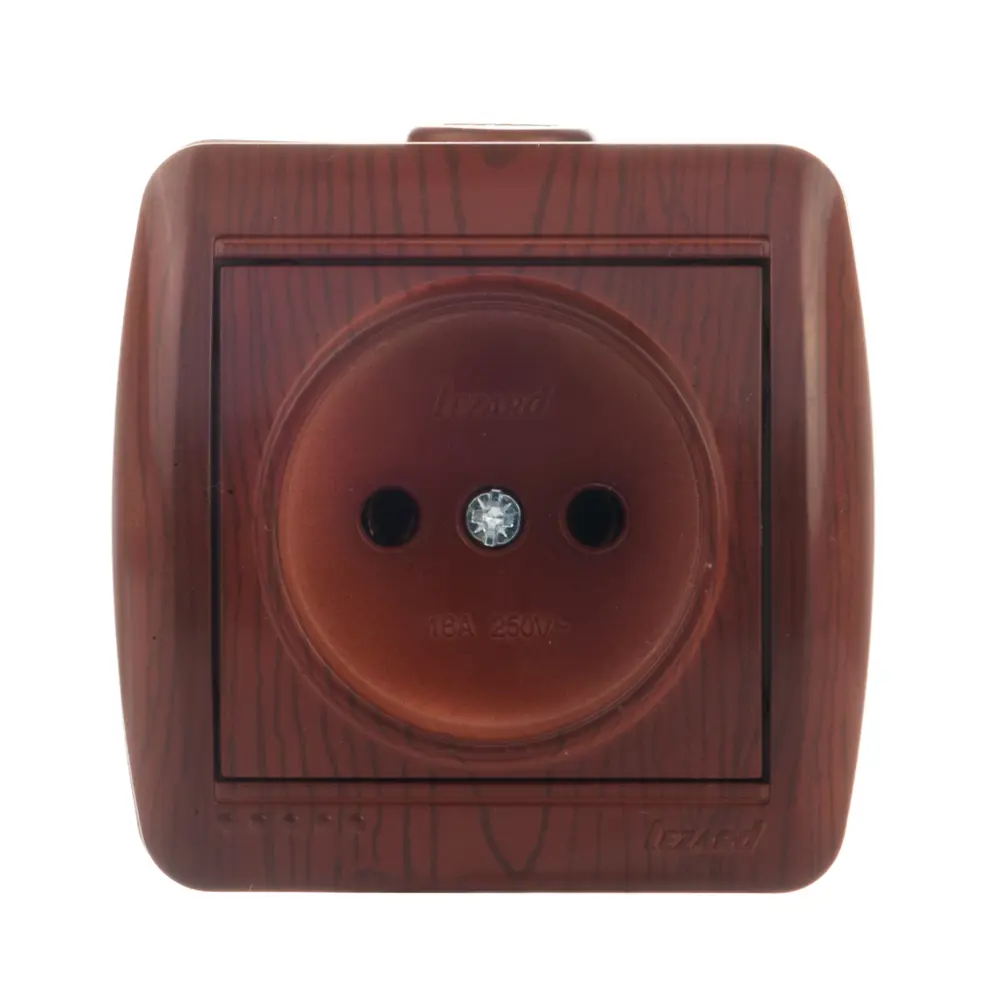 Розетка керамическая Lezard Nata, без заземления, цвет вишня STLM-2103000