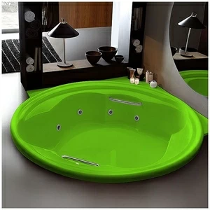 Ванна Gruppo treesse Ninfa V6597-S салатовая с гидромассажем круглая большая