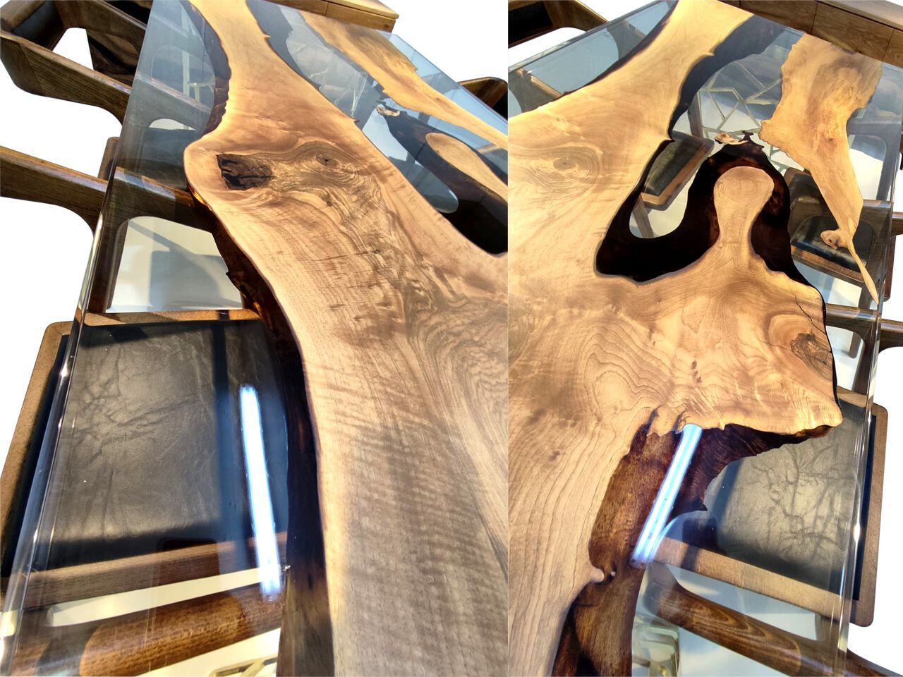 Прямоугольный стол из орехового дерева и смолы Legnor LEG2408805 ARCH-00043595 - Вид №3