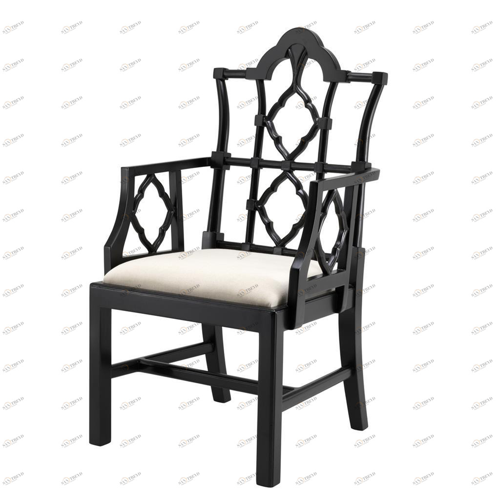 Кресло Rufino от Eichholtz черное EICHHOLTZ ДИЗАЙНЕРСКИЕ, EICHHOLTZ 062308 Черный 