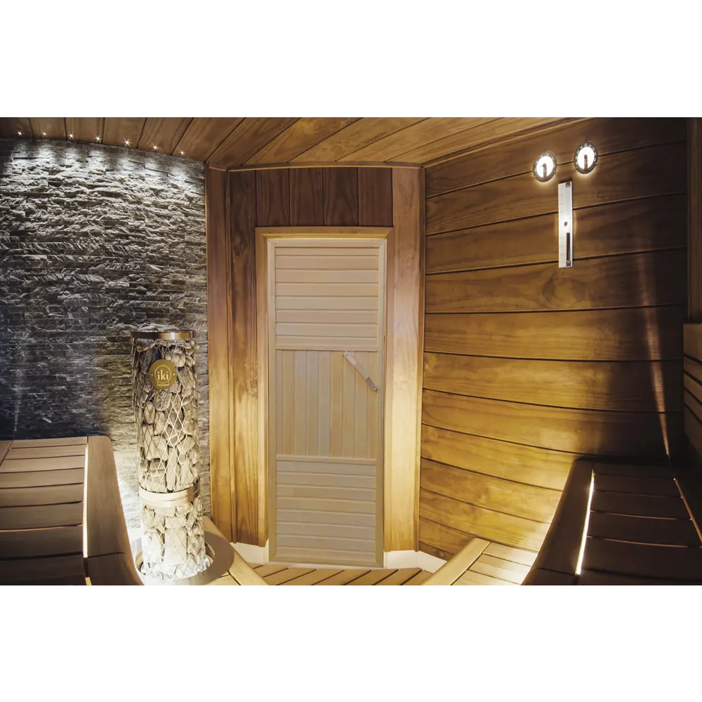 Дверь для бани деревянная осина 75x195 см двусторонняя Santreyd STLM-2008332 - Вид №3