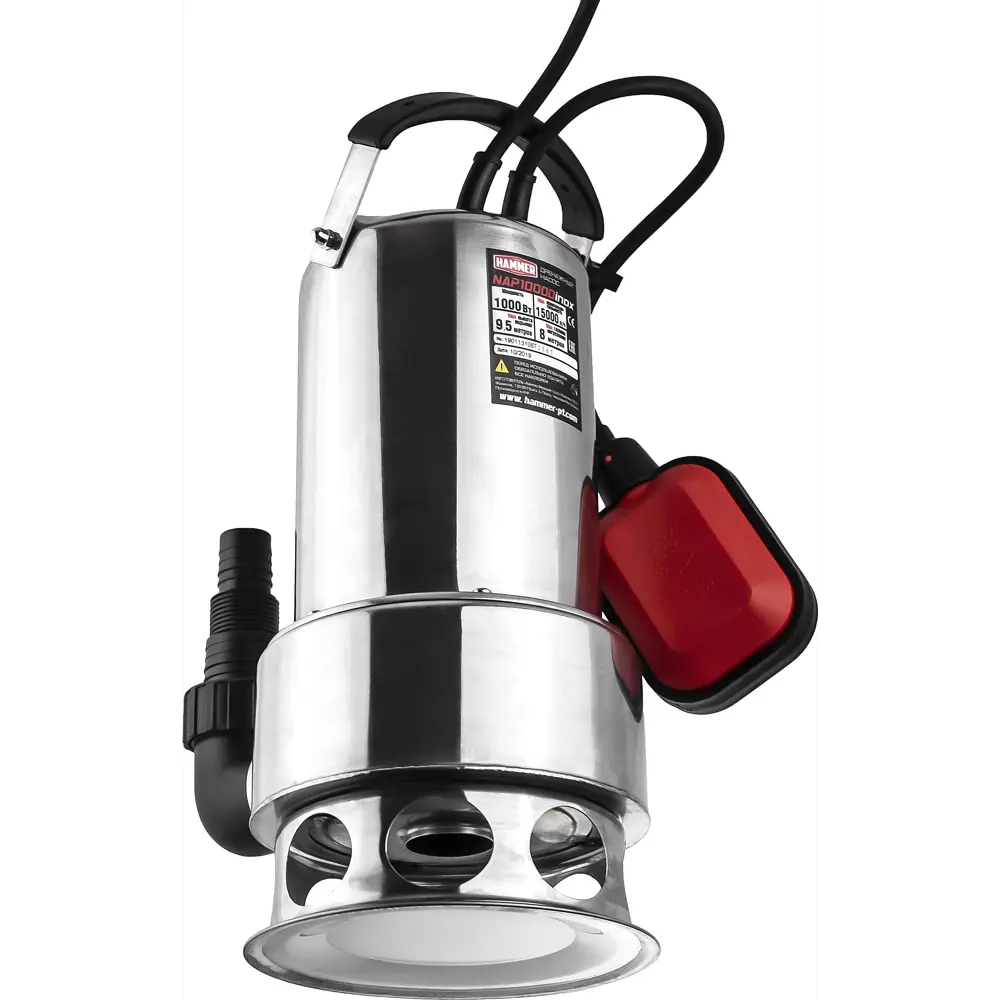 Насос погружной для грязной воды Hammer NAP1000DInox, 15000 л/час STLM-2167424 - Вид №3