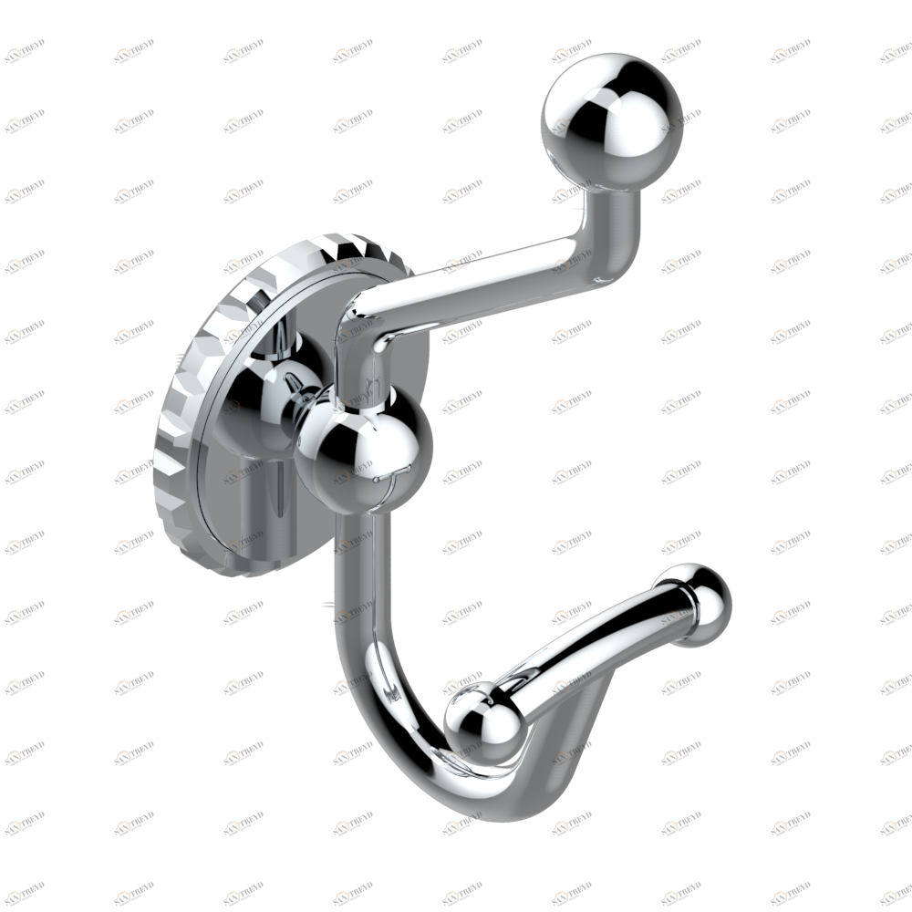 G9E-510A Крючок для халатов двойной Thg-paris System métal quadrillé Хром G9E-510A CAT.A