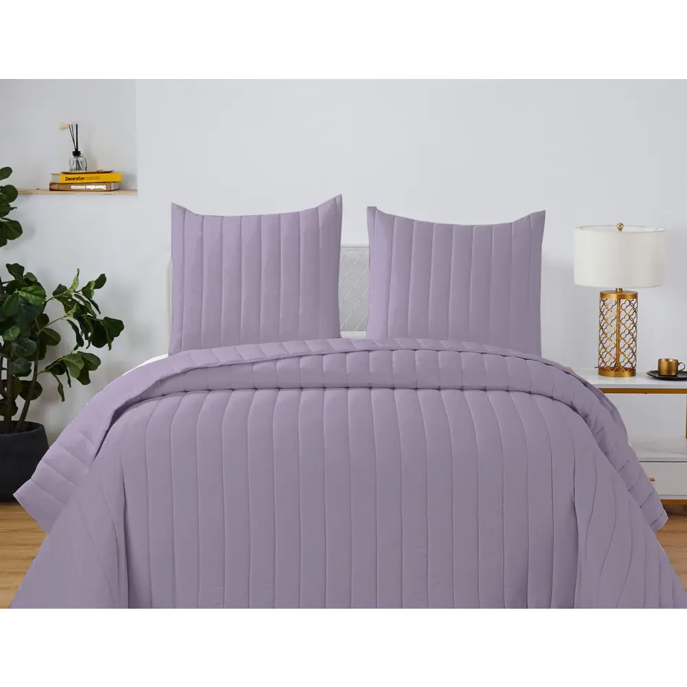 Santreyd Покрывало Анды - двустороннее стеганое фиолетовое 215×240 см 88024184 STLM-0076584 - Вид №4