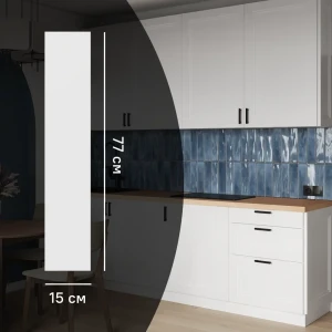 Фасад KONSENSA Котлас белый матовый для кухни в неоклассическом стиле 89387714