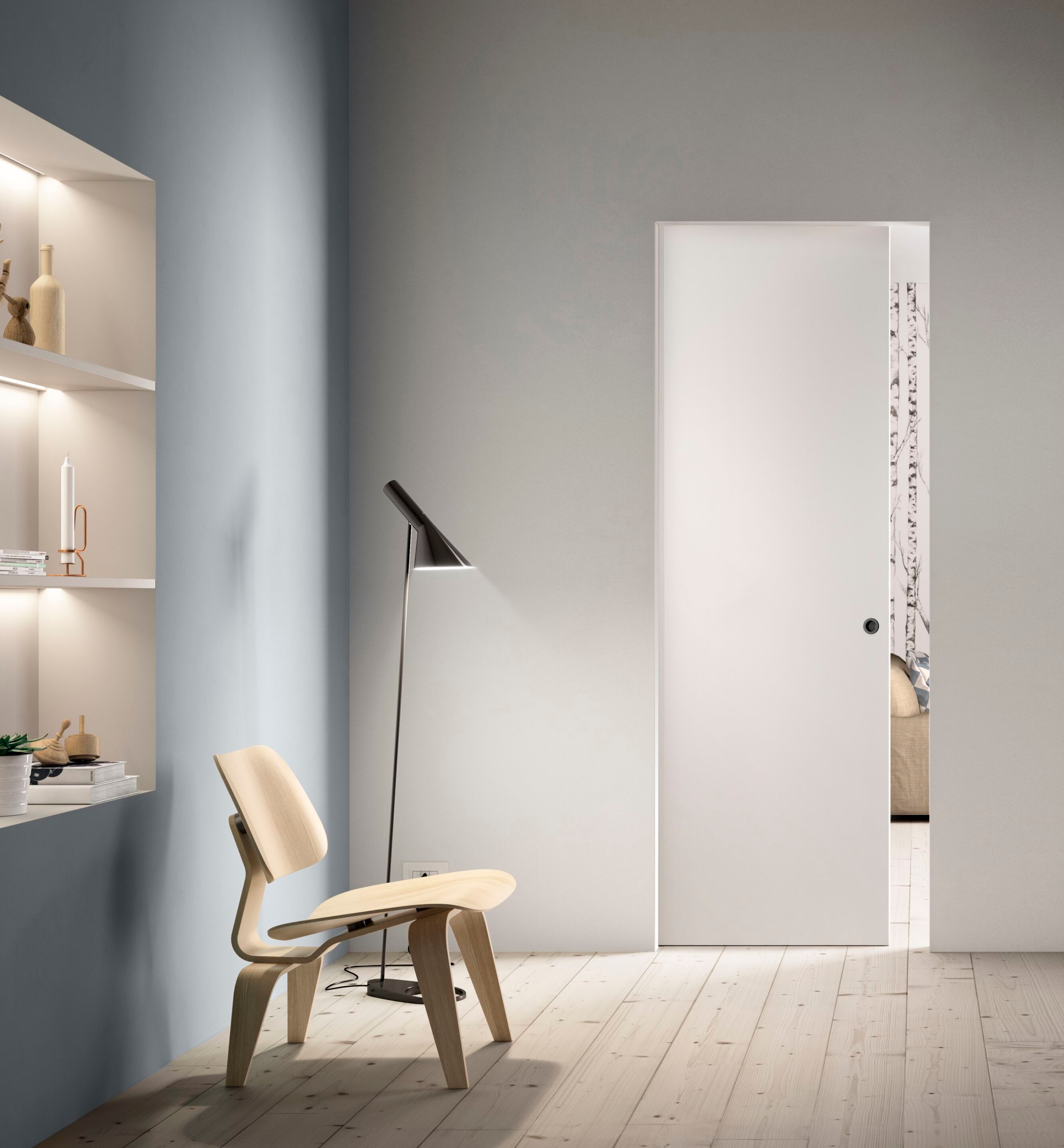 Деревянные раздвижные стены заподлицо двери FERREROLEGNO ноль ARCH-00039030 - Вид №1