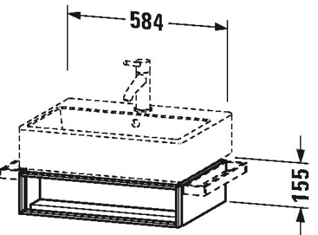 VA602503131 Vero Air Тумбочка подвесная Сосна серебристая, декор Duravit - Вид №1