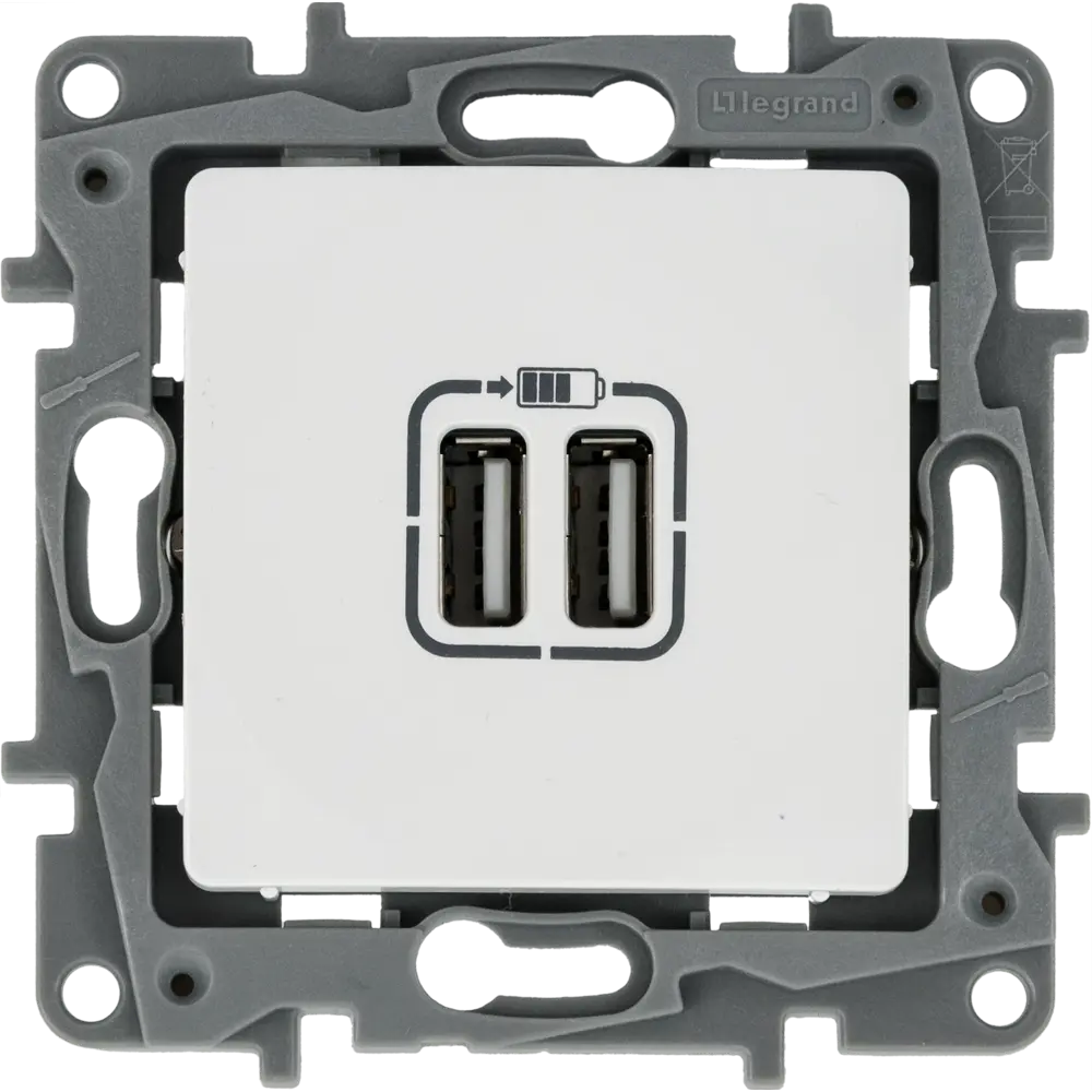 Legrand Etika — двойная USB-розетка для современного интерьера 82496518