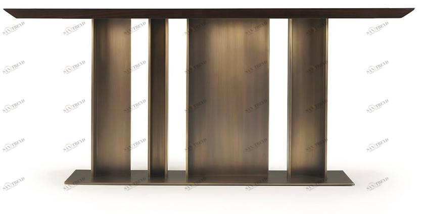 Promemoria Прямоугольная консоль из дерева-бронзы Indigo tales sun-id-1514708