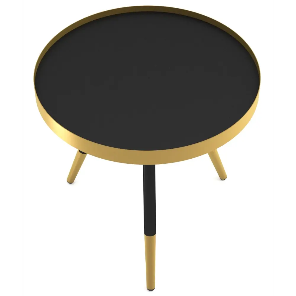 Журнальный столик круглый Gold 43x43x44.5 см черный Sheffilton STLM-2160939 - Вид №2