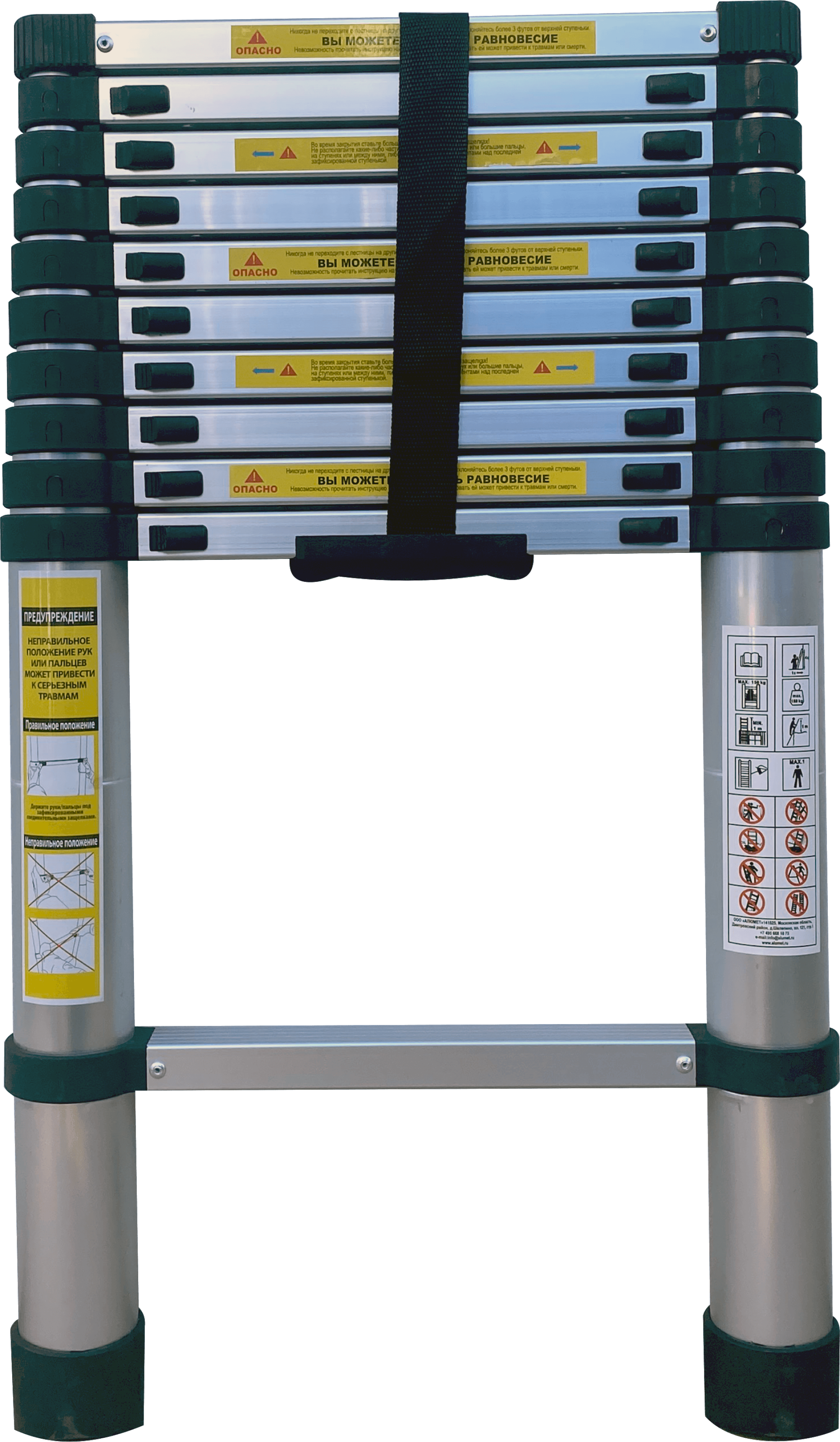 Телескопическая лестница 4,4 м  (15 ступ) ALUMET TLS 4.4 - Вид №4