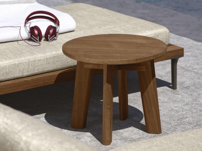 Talenti Низкий круглый журнальный столик из тикового дерева Cleo teak sun-id-1425517 - Вид №2