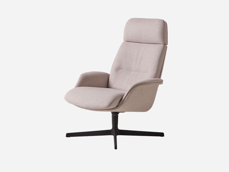 Тканевое вращающееся кресло с подголовником INCLASS Rever ARCH-00001718