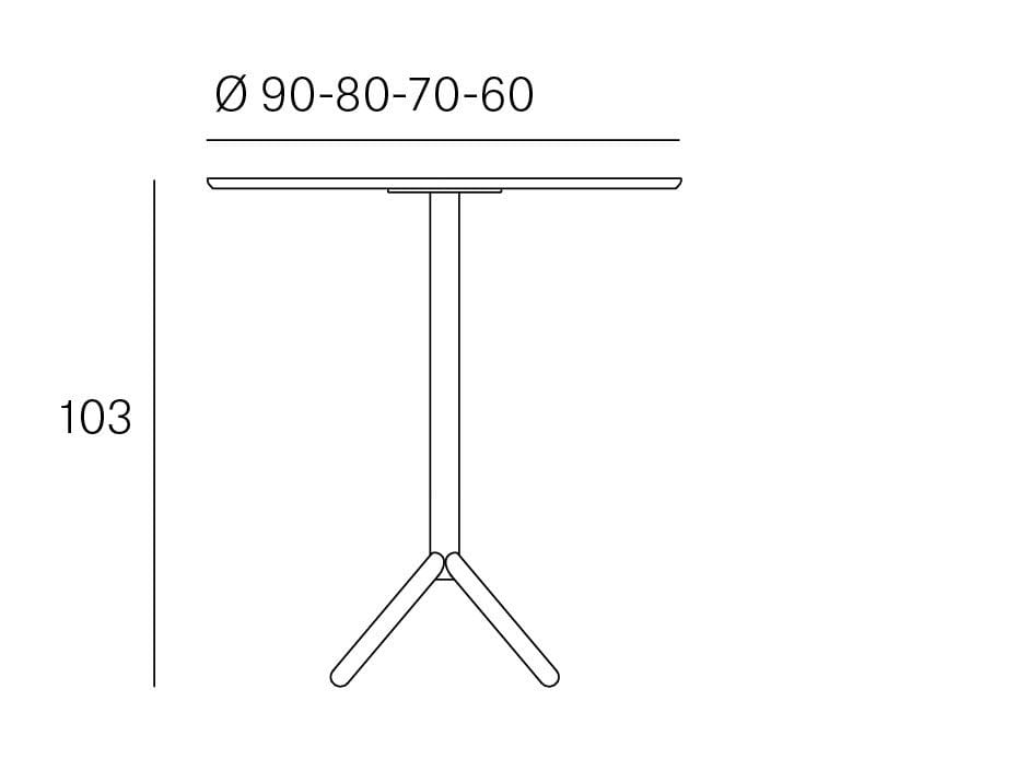 Высокий круглый стол из ясеня Blasco&Vila Nomad ARCH-00109849 - Вид №6