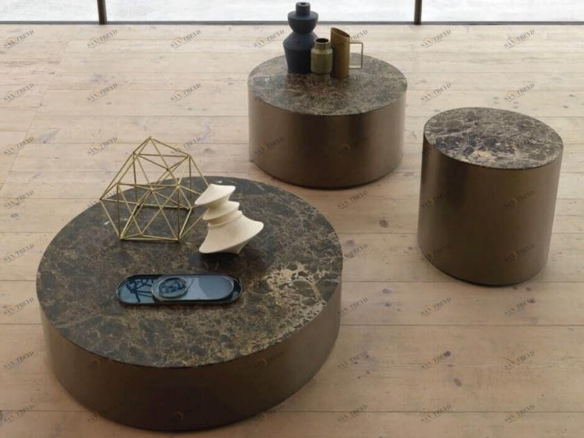 Désirée divani Журнальный столик с мраморной столешницей и основанием из лакированного дерева sun-id-1422283