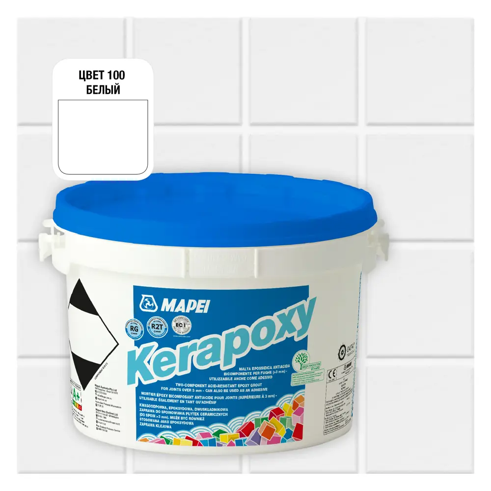 Затирка эпоксидная Mapei Kerapoxy N100 цвет белый 2 кг 82001530 STLM-2130781 Без серии