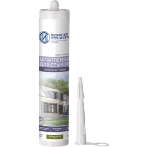 Акриловая шпатлевка ИНЖЕНЕР-СТРОИТЕЛЬ для стыков и трещин 0.4 кг 89397468