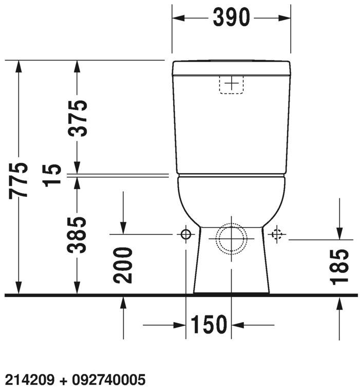 21420900002 Компакт унитаз с бачком Белый Duravit D-Code Германия - Вид №14
