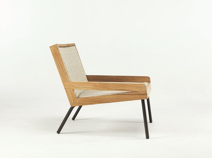 Ethimo Кресло из тика и полипропиленовой веревки с подлокотниками Allaperto sun-id-1368903 - Вид №2