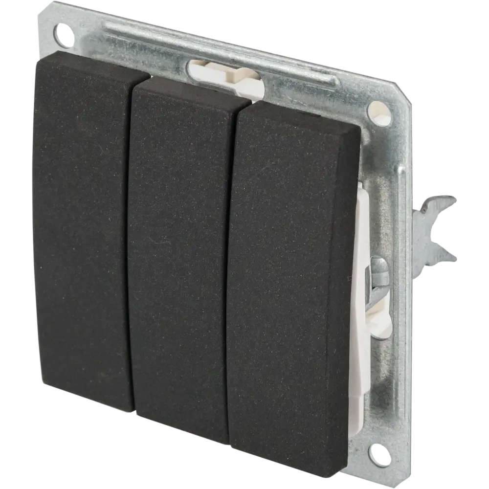 Выключатель Schneider Electric W59, 3 клавиши, черный бархат 13607696 STLM-2084817 - Вид №1