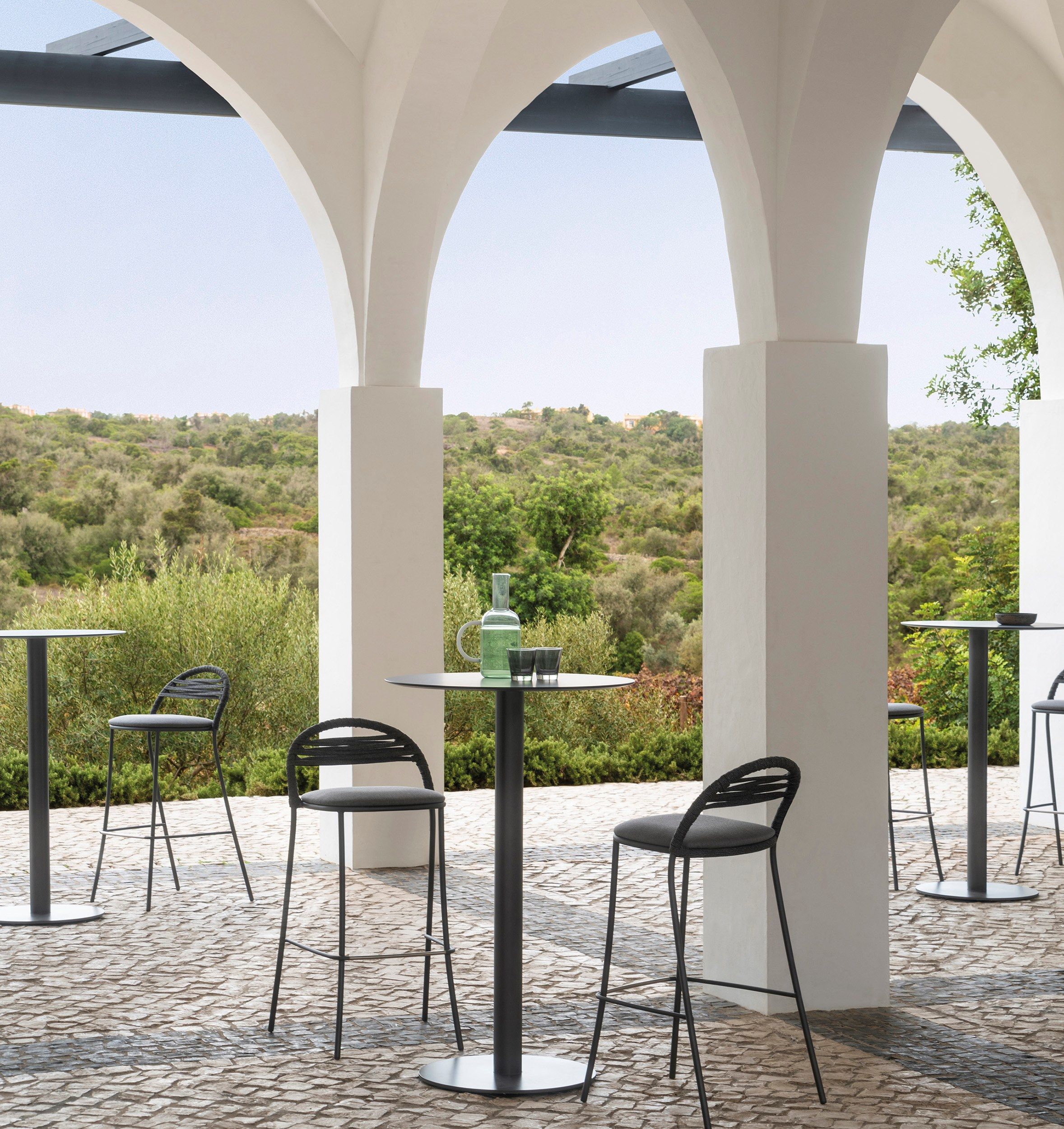 Высокий садовый стул из нержавеющей стали EXPORMIM лепесток ARCH-00032826 - Вид №2