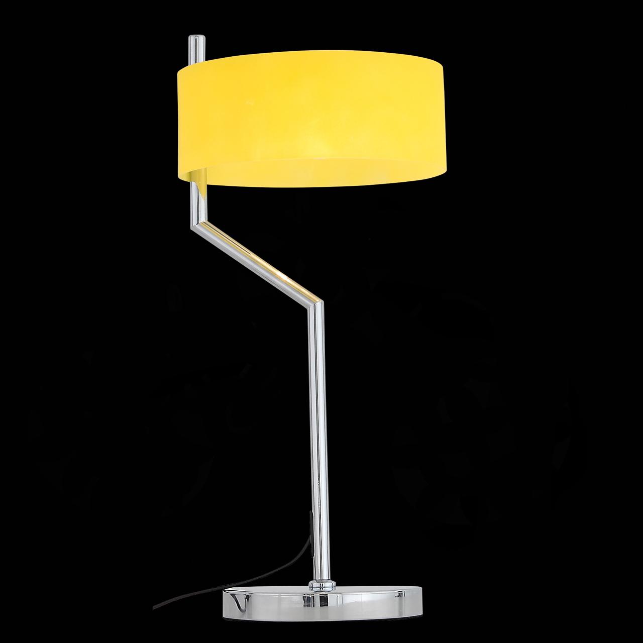 Настольная лампа желтая со стеклянным абажуром Foresta SL483.094.01 ST LUCE КЛАССИЧЕСКИЕ 328968 Желтый;хром  - Вид №3