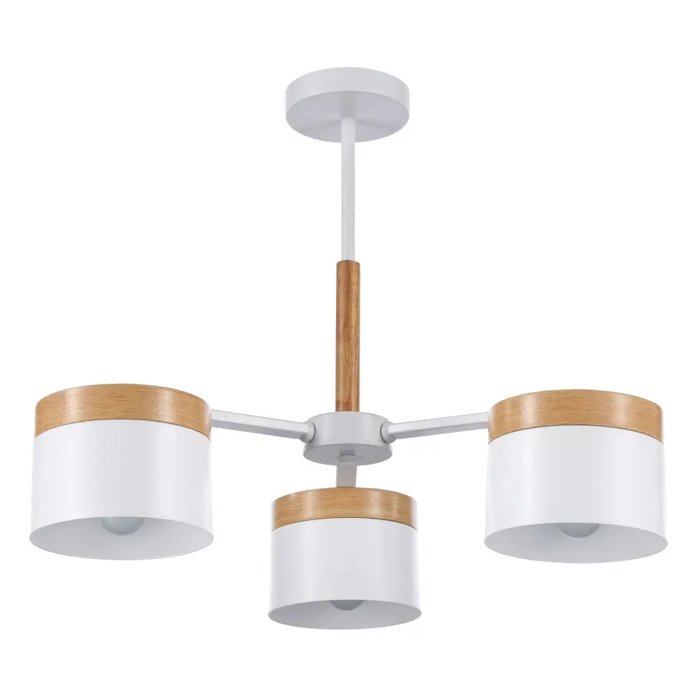 Люстра Deva 3хЕ27х60 Вт цвет белый/дерево LUMIN ARTE STLM-2134475